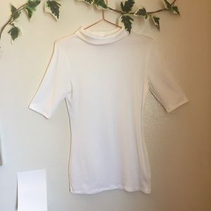 Mossimo White Turtleneck Shirt M